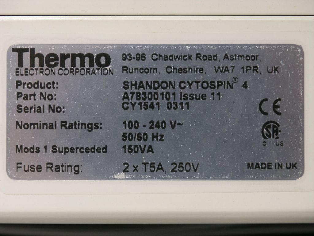Thermo Shandon Cytospin 4 komplett mit Rotor und Clips