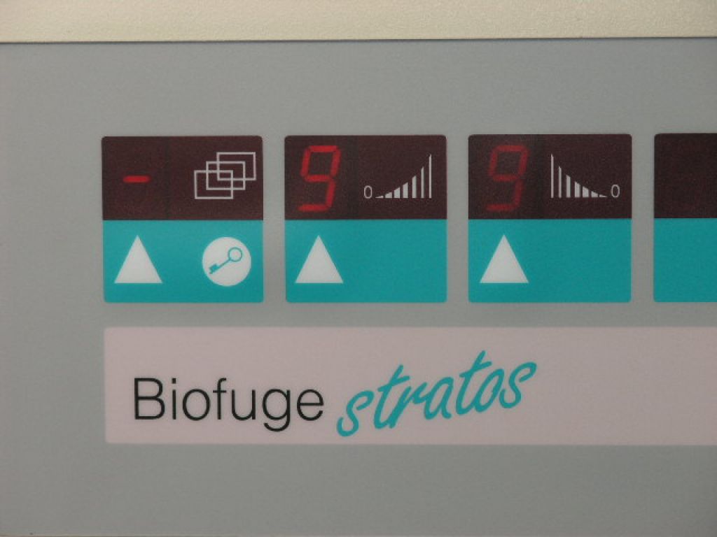 Heraeus Biofuge Stratos Kühlzentrifuge mit Festwinkelrotor 8x80gr