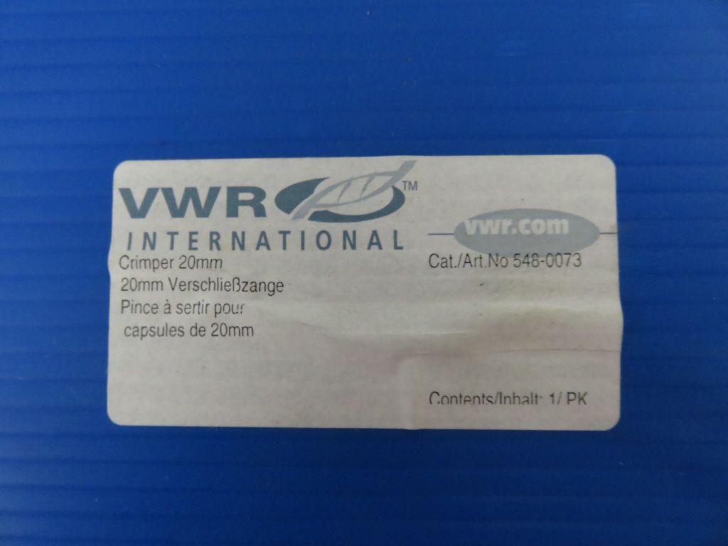 VWR Crimper for 20 mm aluminium caps