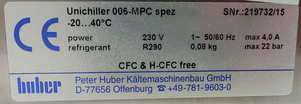 Huber Unichiller, circulation cooler -20...+40°C