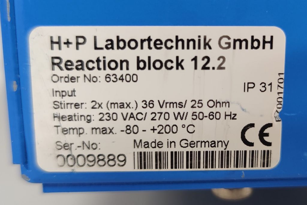 H+P Labortechnik Variomag thermoreactor stirrer