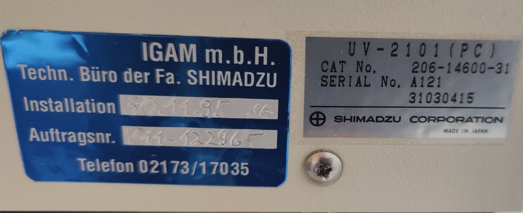 Shimadzu UV-2101PC Spektralphotometer