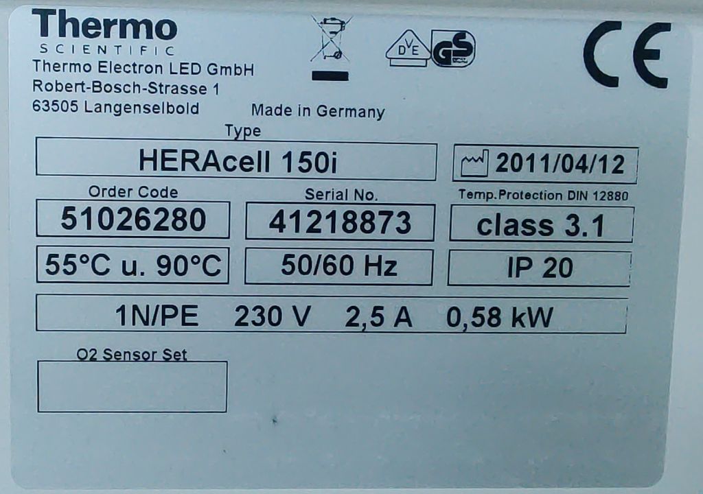 Thermo Scientific HERAcell 150i CO² Inkubator Edelstahl