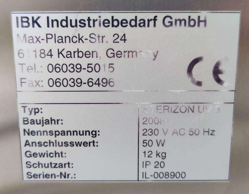 IBK-Industriebedarf Sterizon UV3