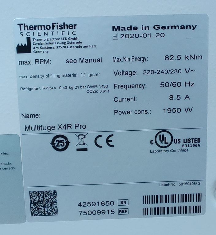 Thermo Scientific Multifuge X4R Pro