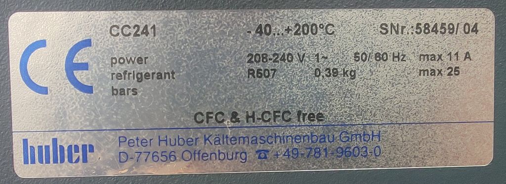 Huber CC-241 leistungsstarkes Kälte-Wärme-Bad- und Umwälzthermostat -40°...+200°C