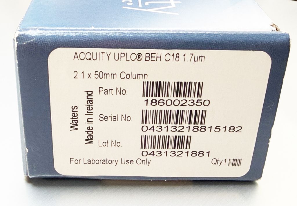 Waters Acquity® UPLC BEH C18 Column, 130Å, 1.7 µm, 2,1 mm X 50 mm