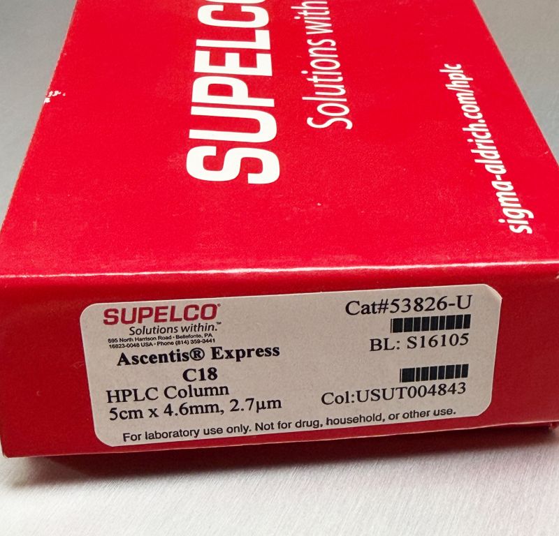 SUPELCO Ascentis® Express C18, 2,7 μm HPLC-Säule L × I.D. 5 cm × 4.6 mm, pk of 1 ea   53826-U