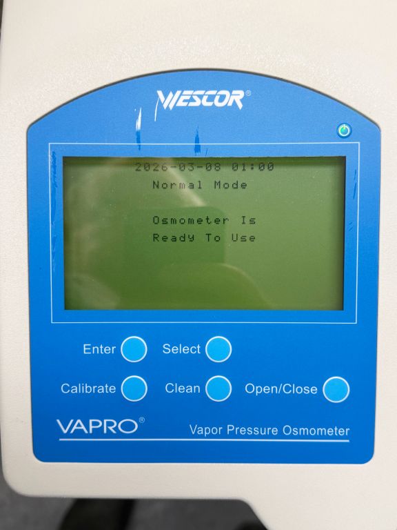 Wescor ELITechGroup VAPRO Vapor Pressure Osmometer Model 5600