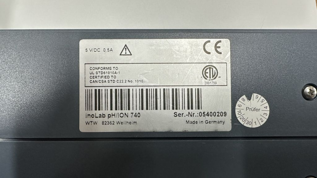 WTW Inolab pH 740P Set  mit internem Drucker