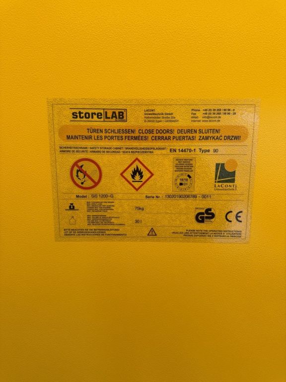 Lacont FWF90 Sicherheitsschrank storeLAB Typ 90, Höhe x Breite x Tiefe 1935 x 1190 x 598 mm