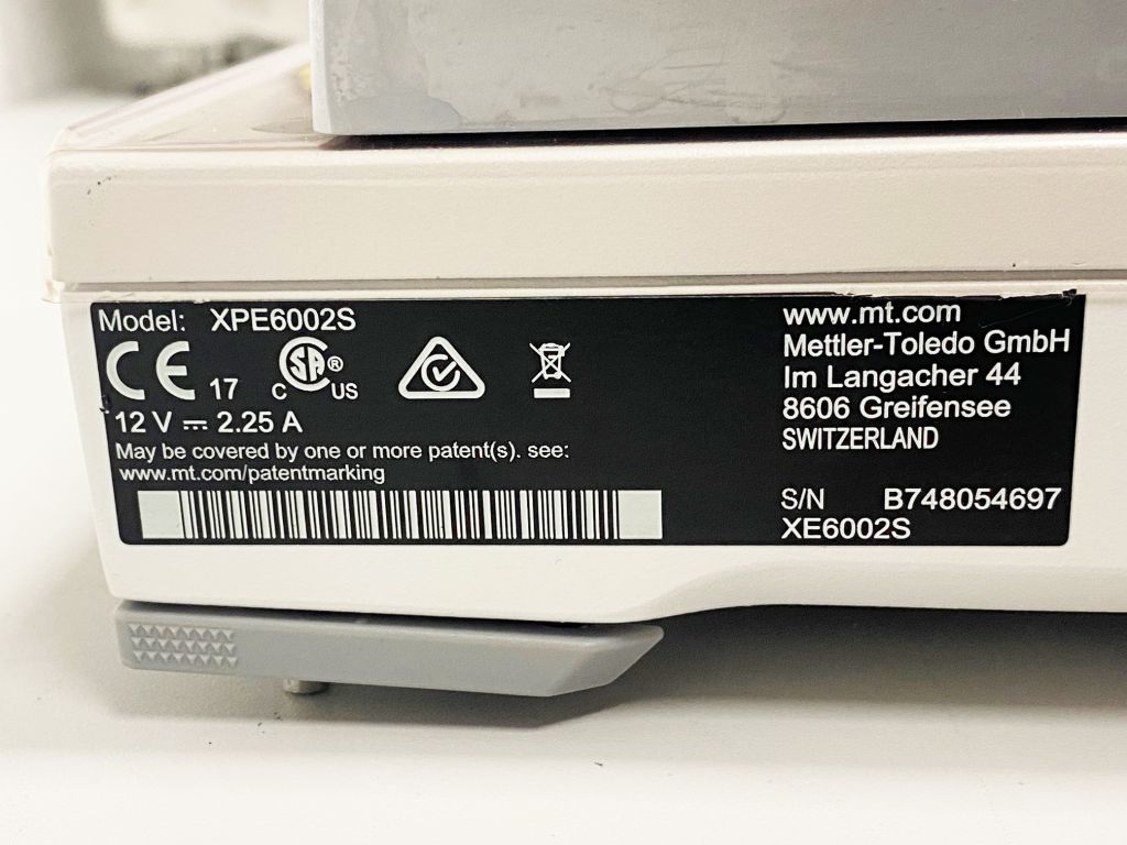 Mettler XPE6002S Precision Balance, max 6000g, d=0,01g, with RS232 and Bluetooth Option and BT-P42 Printer