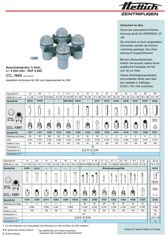 Hettich Lab Technology Universal 32 R Kühlzentrifuge -20°