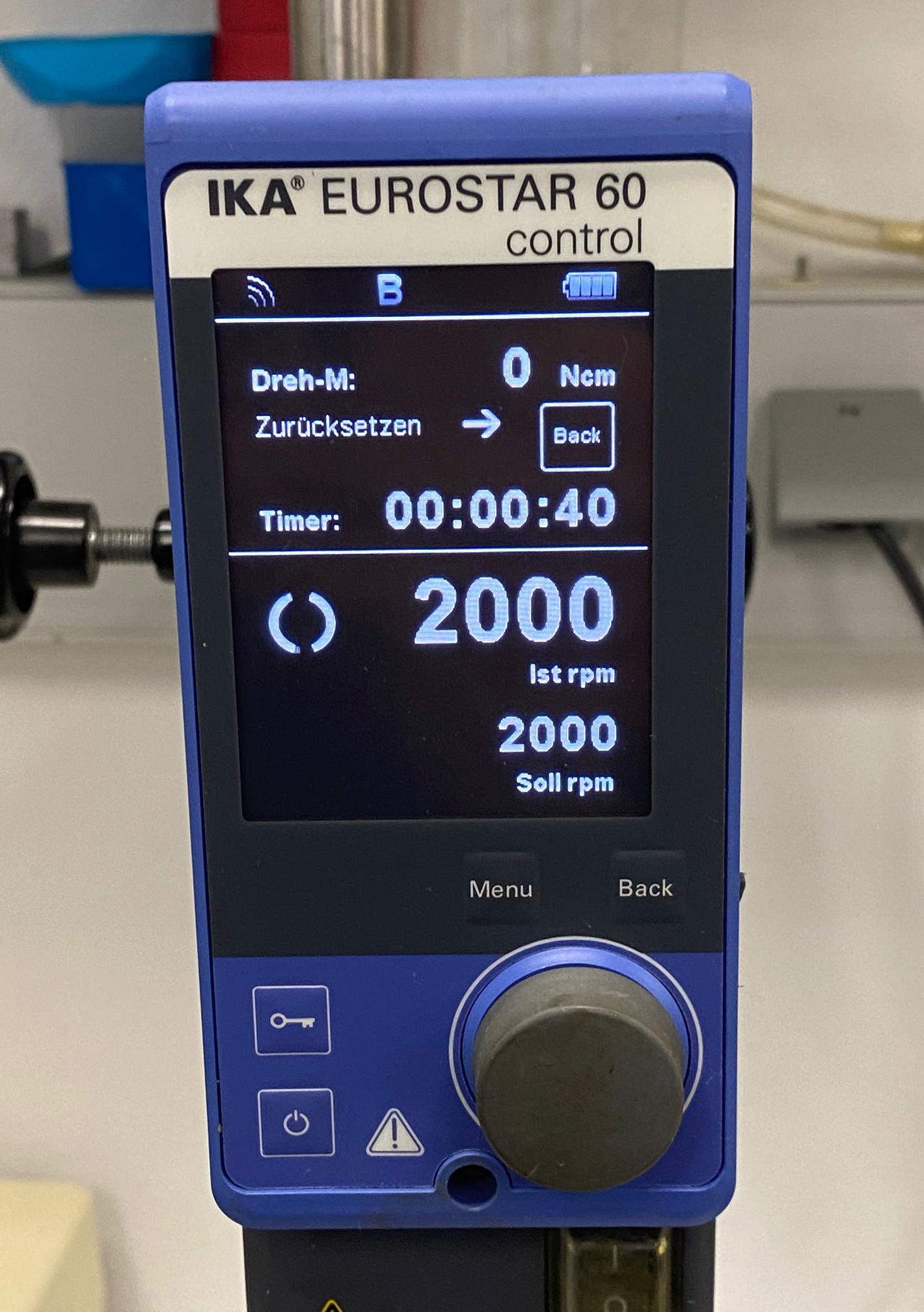 Agitatore Digitale Da Banco IKA Eurostar PWR SV S1, 50-2000 RPM, Usato Ma Testato E Funzionante
