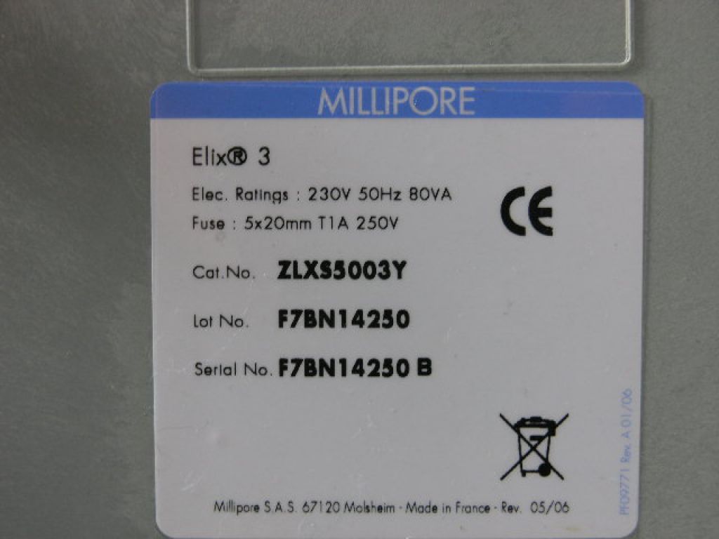 Millipore ELIX3 Water Purifier