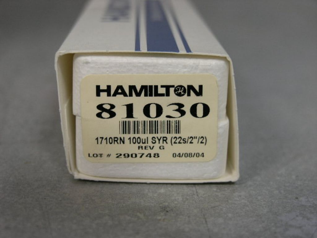 Hamilton Syringe 1710 RN P/N 81030