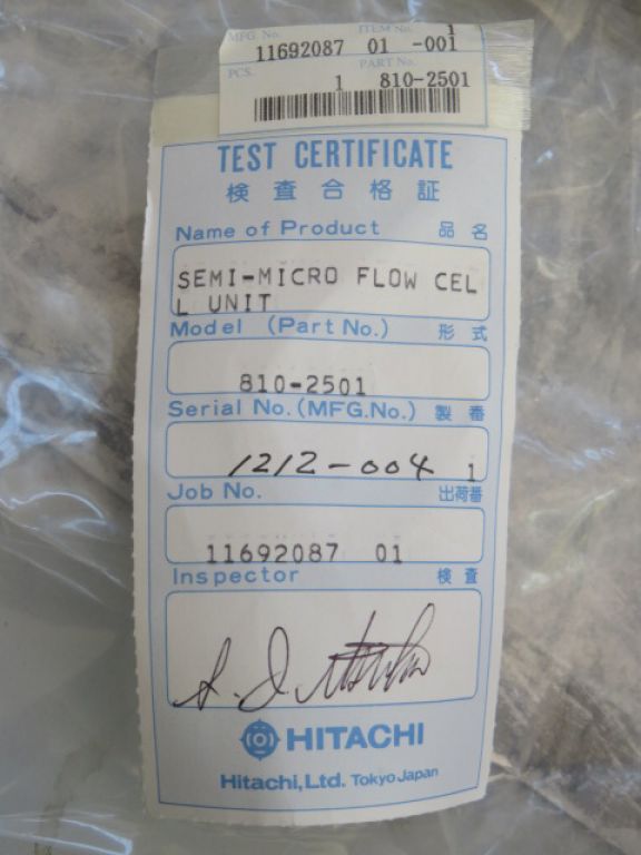 Hitachi Semi-Micro FlowCell Unit   Part 810-2501