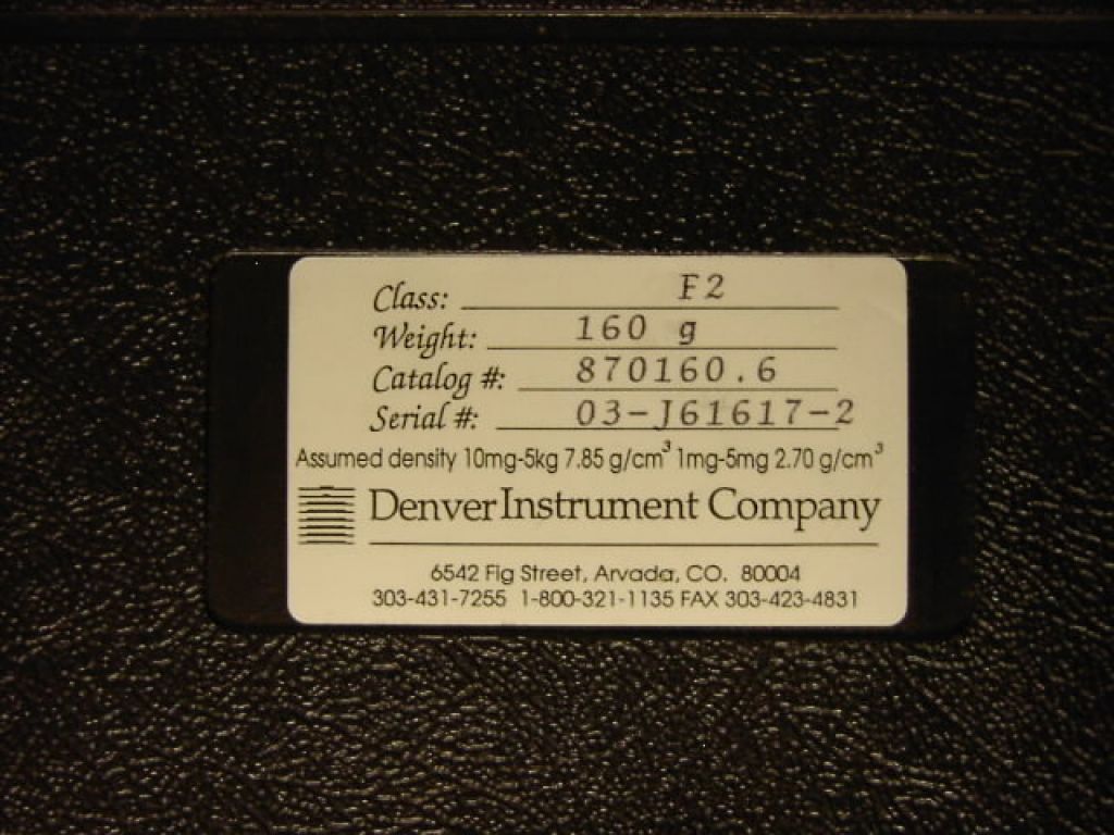 Denver Instruments 160g F2 Calibration weight