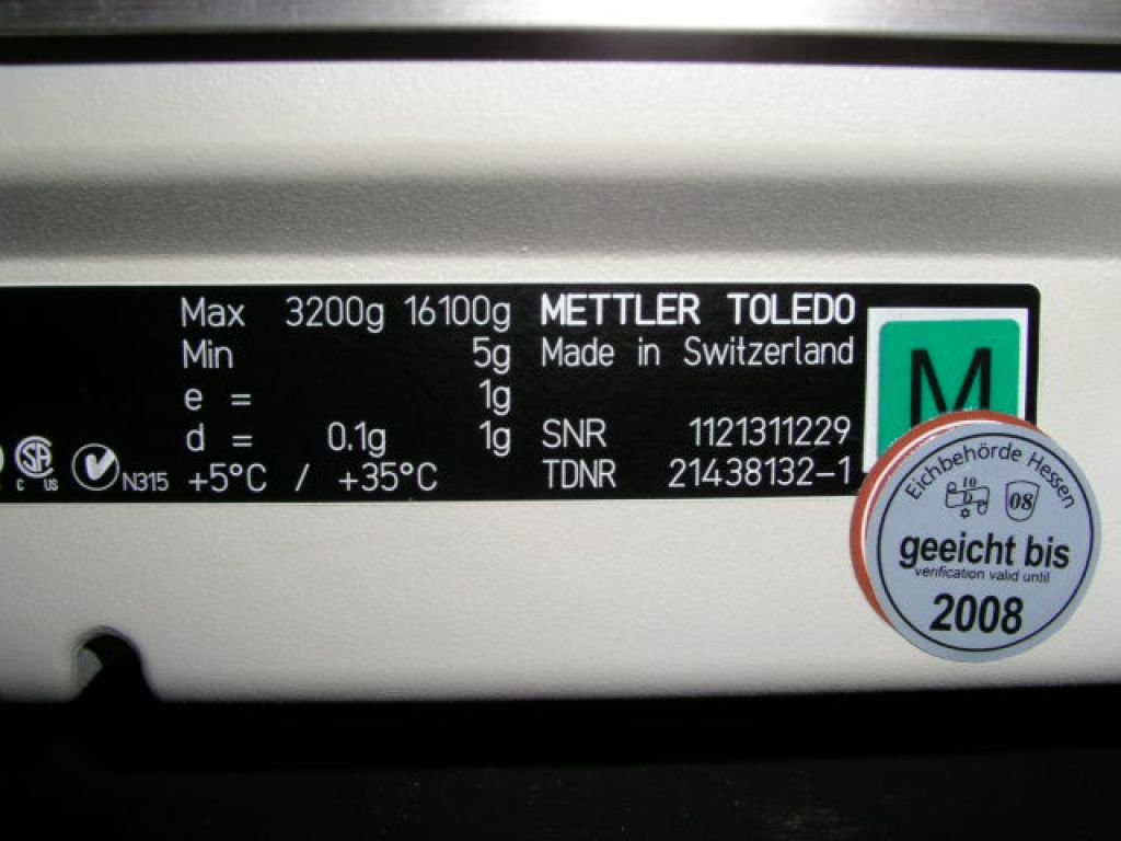 Mettler SR16001 Delta Range precision balance. Legal for Trade