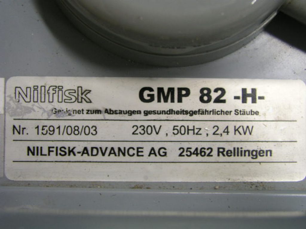 Nilfisk GMP 82H Vacuumcleaner for risk Materials