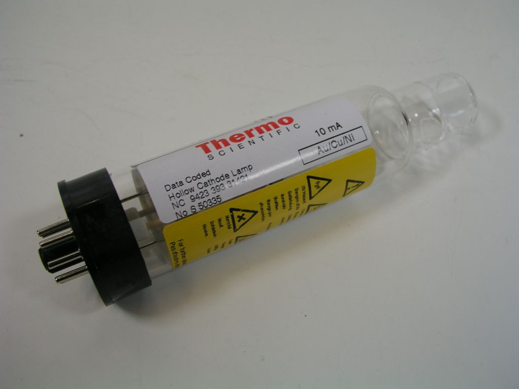 Thermo Hollow cathode lamp, data coded, Au/Cu/Ni, 10 mA