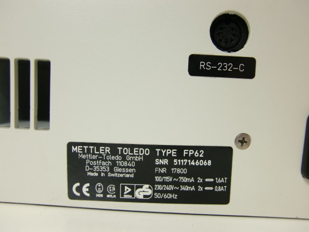 Mettler Toledo FP62 melting point apparatus