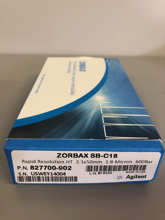 Agilent 827700-902  ZORBAX StableBond C18, 2.1 x 50 mm, 1.8 µm, 600 bar pressure limit NEW