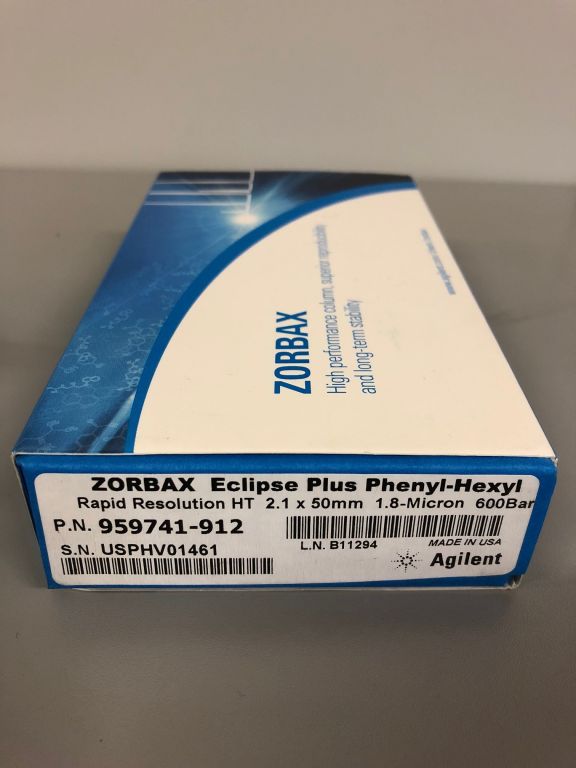 Agilent 959741-912  ZORBAX Eclipse Plus Phenyl-Hexyl, 2,1 x 50 mm, 1,8 µm, 600 bar NEW