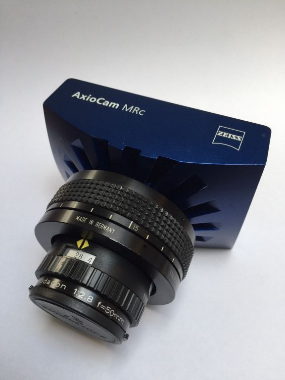 Zeiss AxioCam MRc with Rodenstock Rodagon f=50mm 1:2,8 Objective