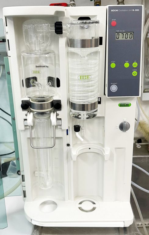 Buchi K-350 distillation apparatus for Kjeldahl, Devarda, alcohol, SO2, etc.