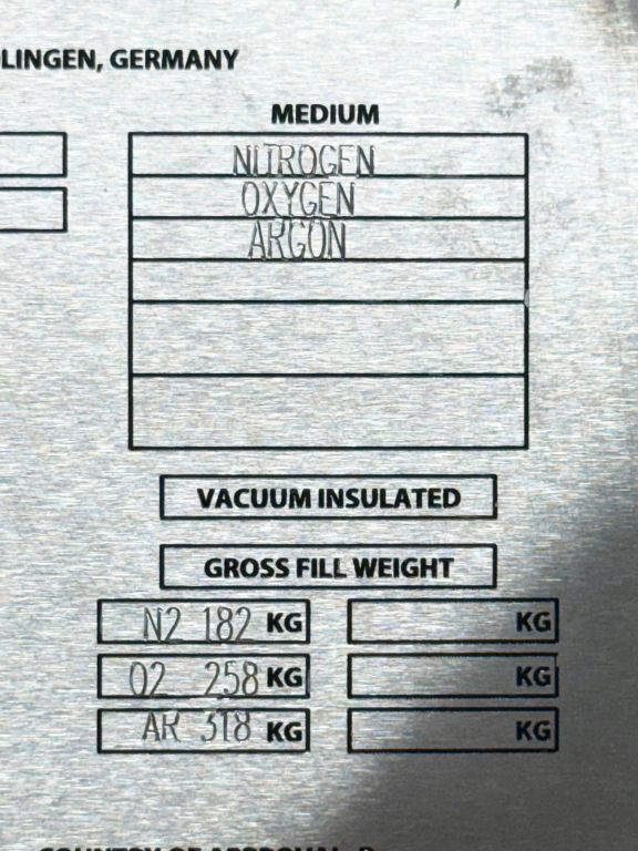 Eurocyl 230/4 Lagerbehälter für Stickstoff, Sauerstoff und Argon