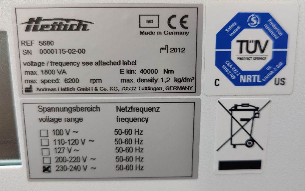 Hettich ROTANTA 460 Robotic Standzentrifuge