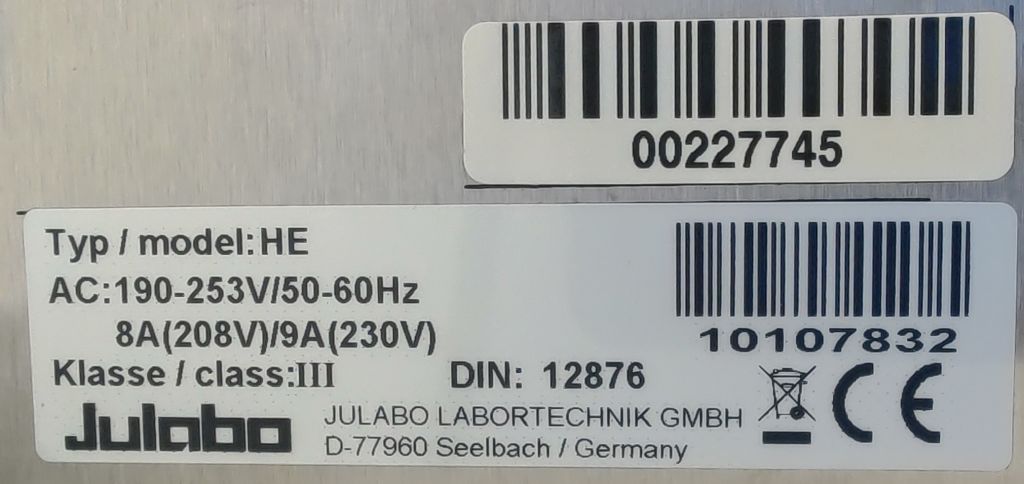 Julabo FP40-HE 16L Kälte-Umwälzthermostat –40…+200 °C