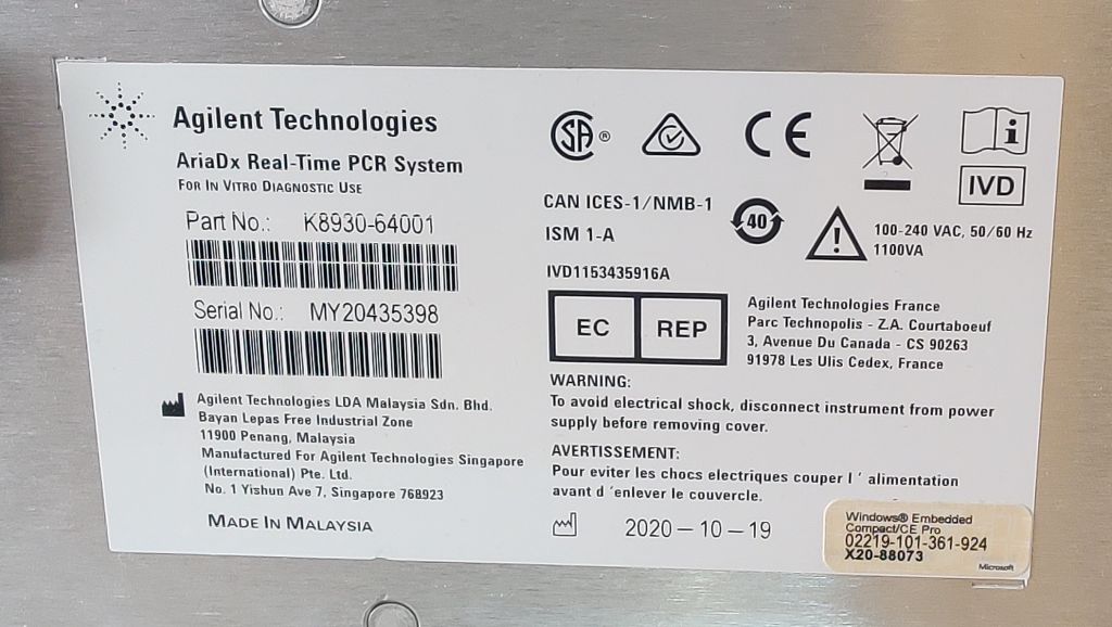 Agilent AriaDx Echtzeit PCR System