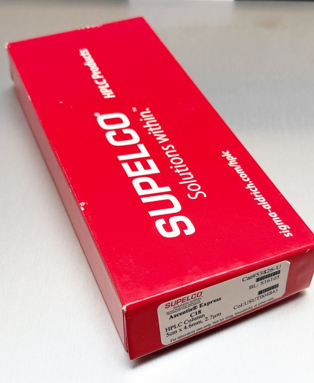 SUPELCO Ascentis® Express C18, 2,7 μm HPLC-Säule L × I.D. 5 cm × 4.6 mm, pk of 1 ea   53826-U