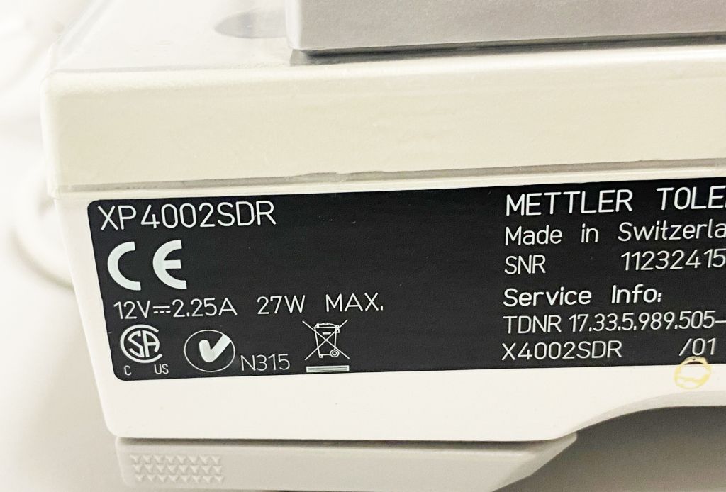 Mettler XP4002SDR Precision Balance 4100gr -- 0,01gr and Bluetooth Printer BT-P42