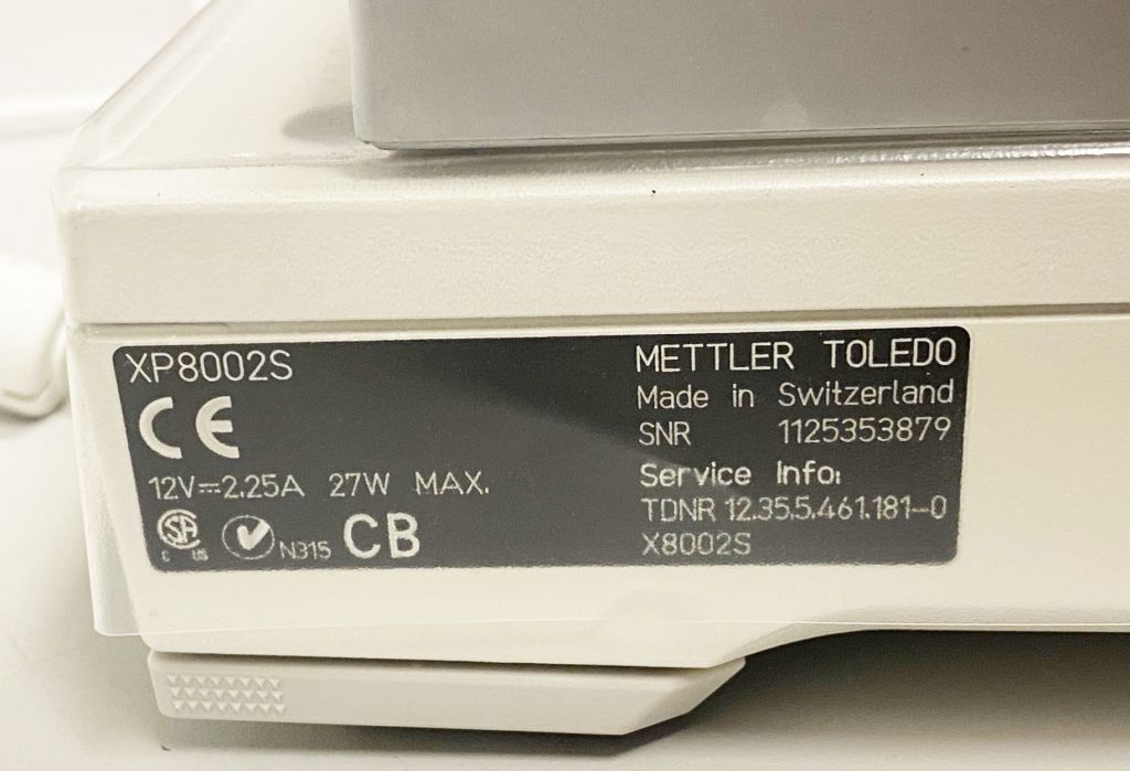 Mettler XP8002S Precision Balance, max 8000g, d=0,01g, with RS232 and Bluetooth Option and BT-P42 Printer