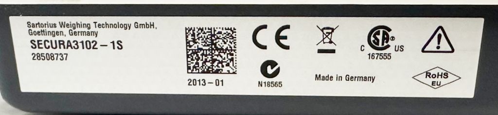 Sartorius Secura3102-1S  Precision Balance with int. Cal. 3,100 g x 10 mg