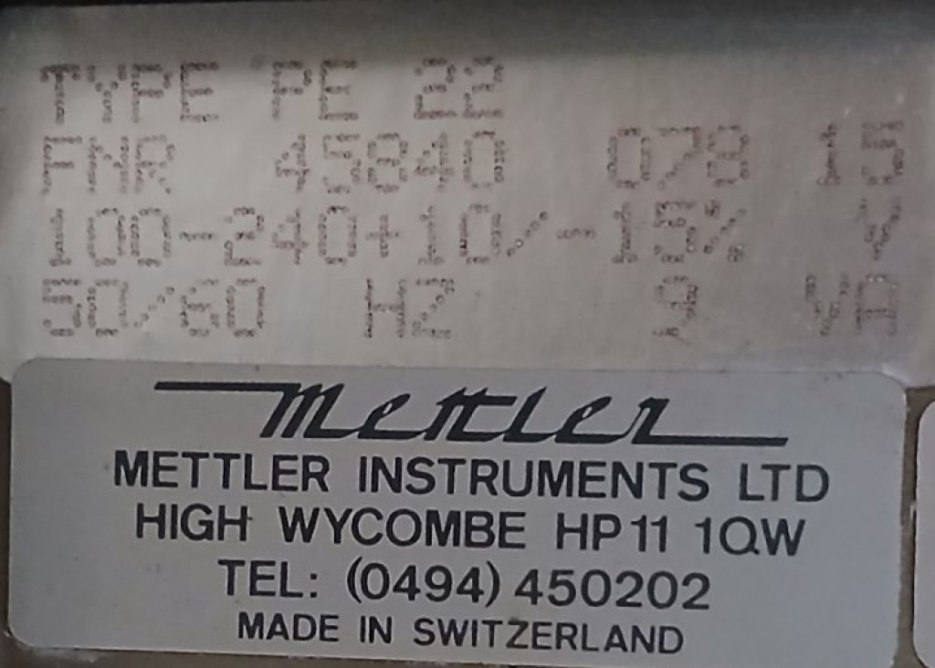 Mettler PE22 DeltaRange – Präzisionswaage